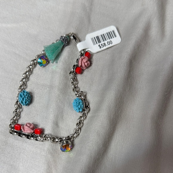 Free People Jewelry - Colorful Charm anklet with Silver Chain